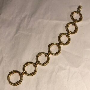 Lauren Ralph Lauren Gold Textured Link Bracelet